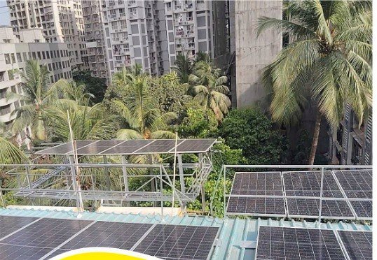 Rooftop solar panel installation by Shakthi Solar